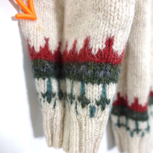 VINTAGE Western Sweater Women Small Wool Knit Southwest Aztec Pullover Grandma - Picture 12 of 13